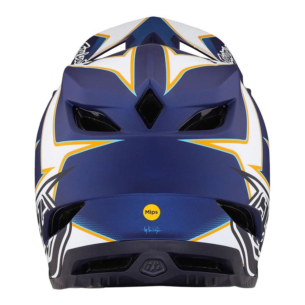 Troy Lee Designs D4 Composite Helmet W/Mips - Liquid-Life #Wähle Deine Farbe_Matrix Blue