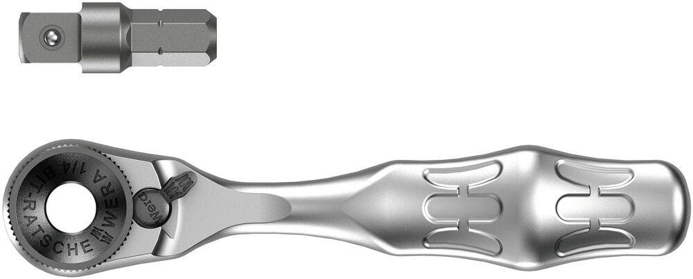 Wera 8001 A Zyklop Mini 1 SB Bit-Ratsche 1/4", mit 1/4"-Antrieb, 2-teilig - Liquid-Life