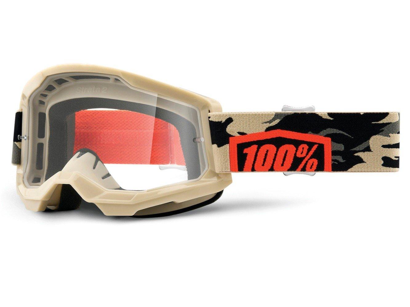 100% Strata 2 Goggle - Clear Lens - Liquid-Life #Wähle Deine Farbe_Kombat