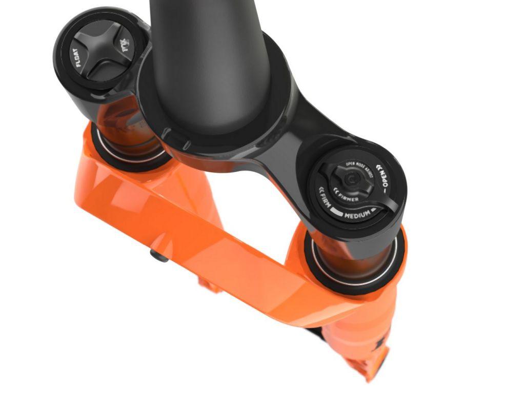 Fox Factory 2022 32 K FLOAT TC 700c F-S FIT4 3Pos-Adj 1.5 T Orange/Durchsichtiges Logo - Liquid-Life