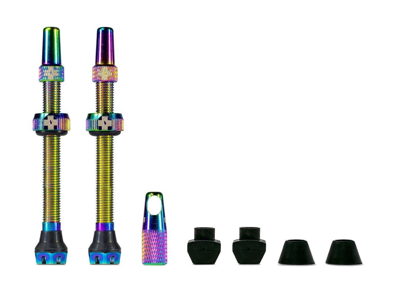 Muc Off Tubeless Valve Kit V2 Universal MTB & Road - Liquid-Life #Wähle Deine Farbe_Iridescent