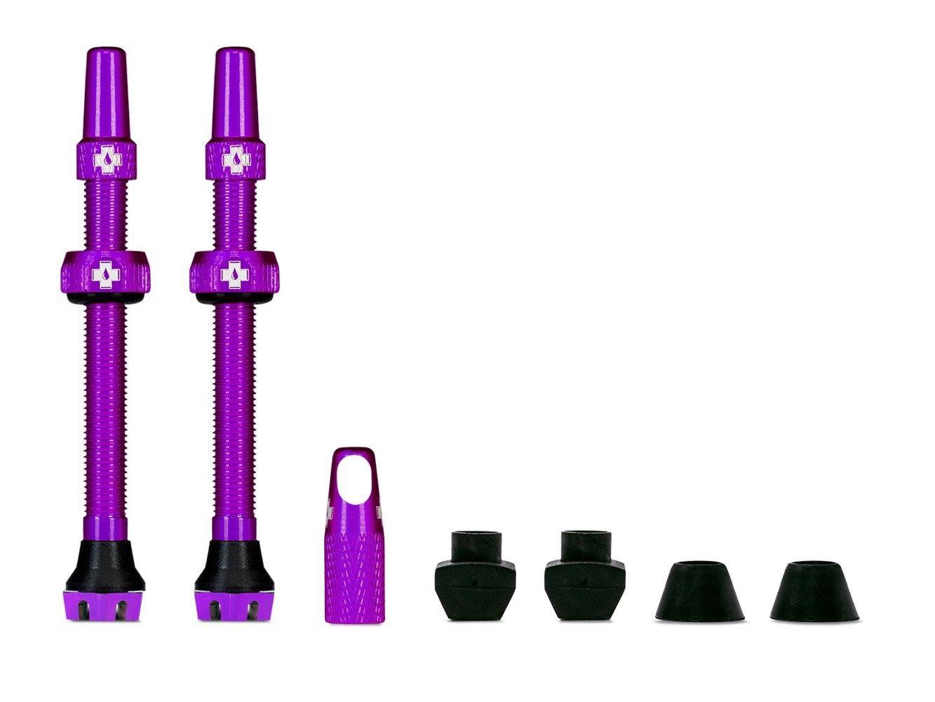 Muc Off Tubeless Valve Kit V2 Universal MTB & Road - Liquid-Life #Wähle Deine Farbe_purple