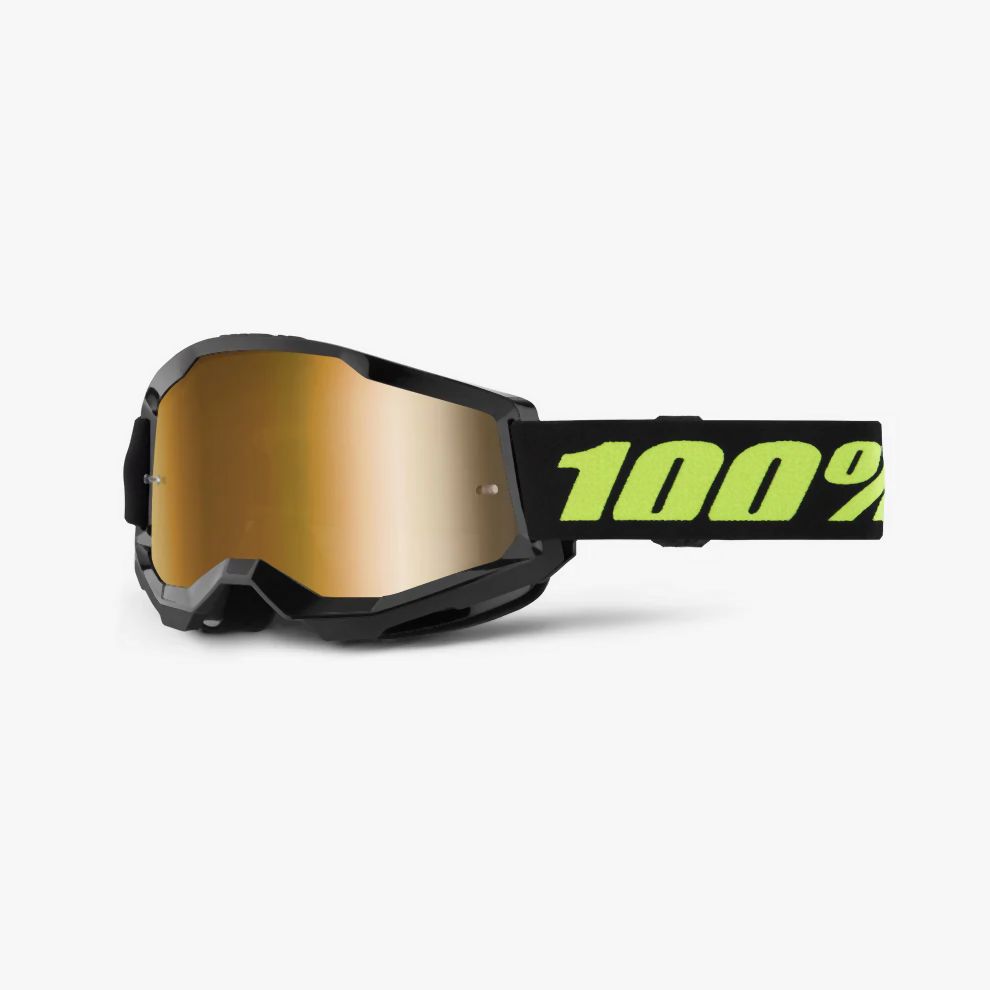 100% Strata 2 Goggle - Mirror Lens 2024 - Liquid-Life #Wähle Deine Farbe_Solar Eclipse