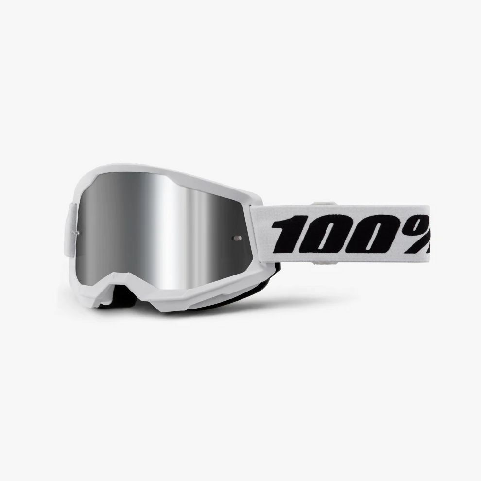 100% Strata 2 Goggle - Mirror Lens 2024 - Liquid-Life #Wähle Deine Farbe_White