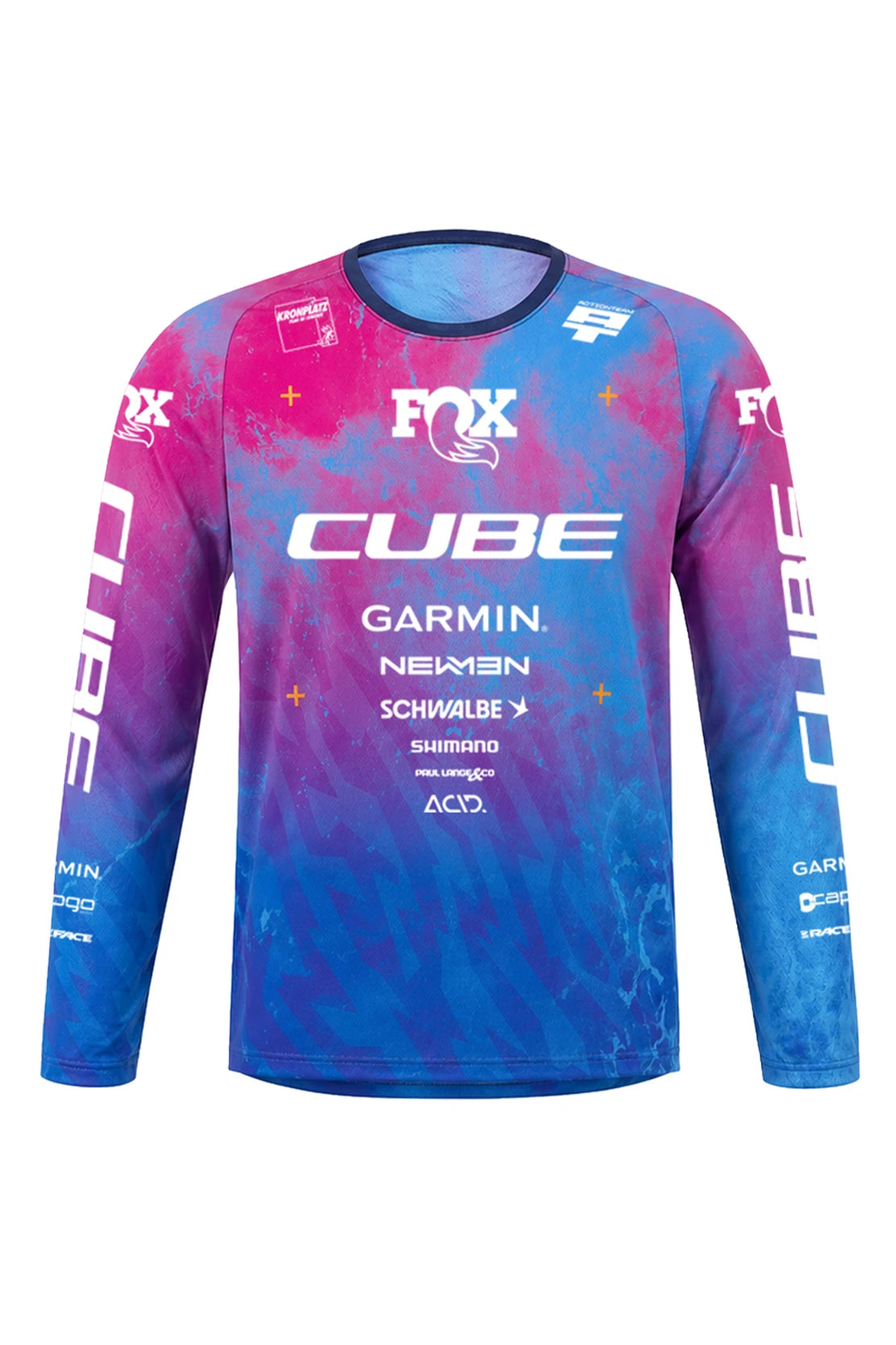 Cube MTB Trikot Rookie X AT langarm - Liquid-Life #Wähle Deine Farbe_blue/pink