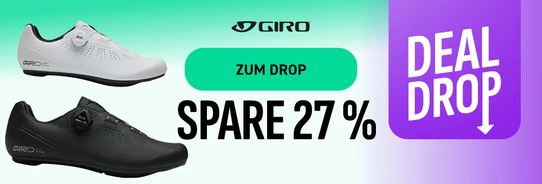 Giro Rennradschuhe für Männer, Modelle in Weiß und Schwarz. 27% Rabatt im Angebot. Deal Drop Aktion