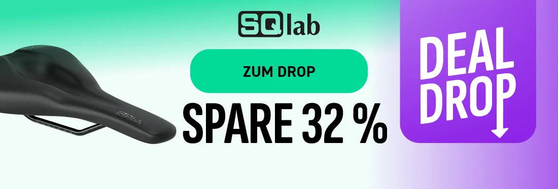 SQlab Fahrradsattel mit 32% Rabatt. Schwarzer Sattel für komfortables Radfahren. Perfekt für Fahrradhändler und Radfahrer. Deal Drop Aktion.