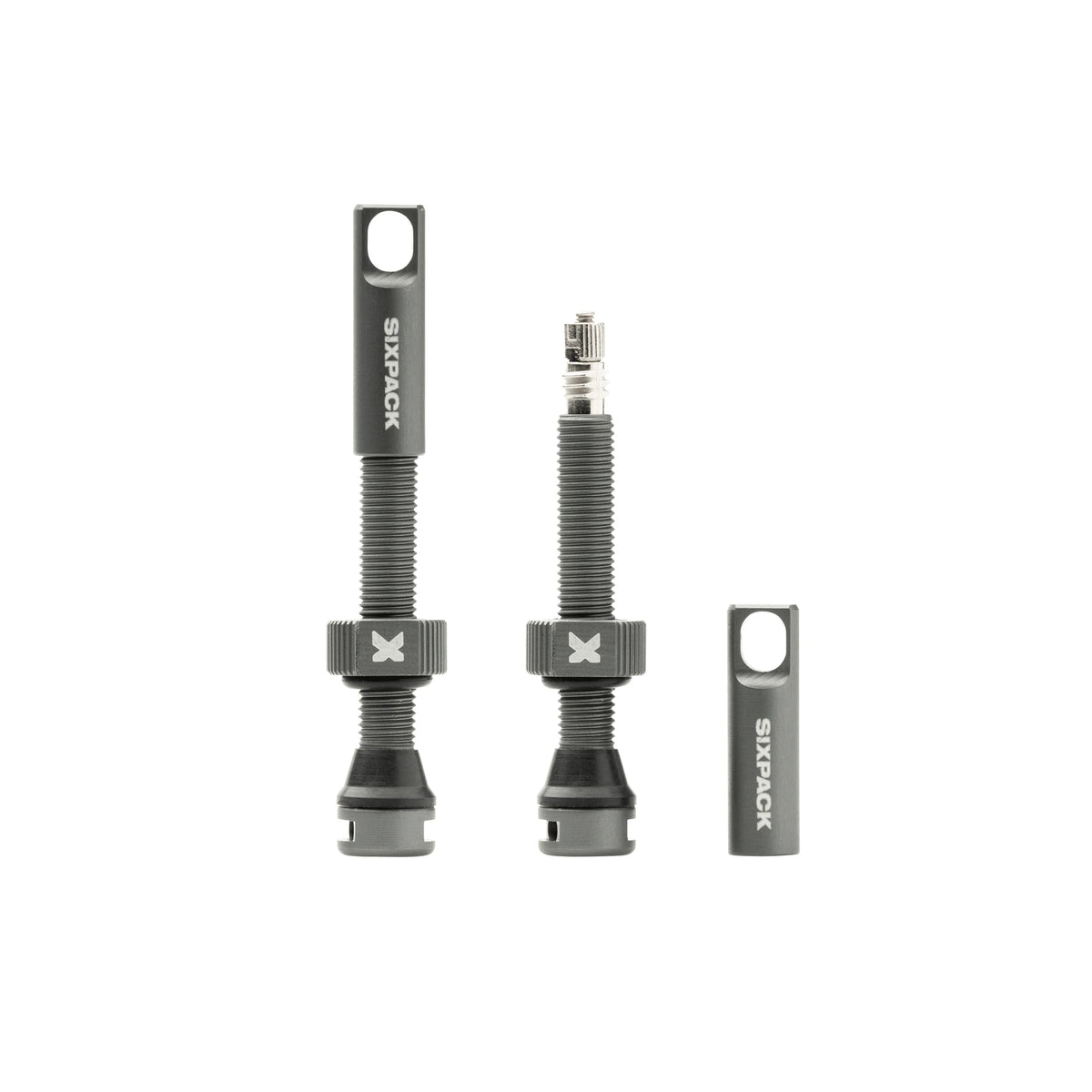 Sixpack Tubeless Ventile - Liquid-Life #Wähle Deine Farbe_dark titanium