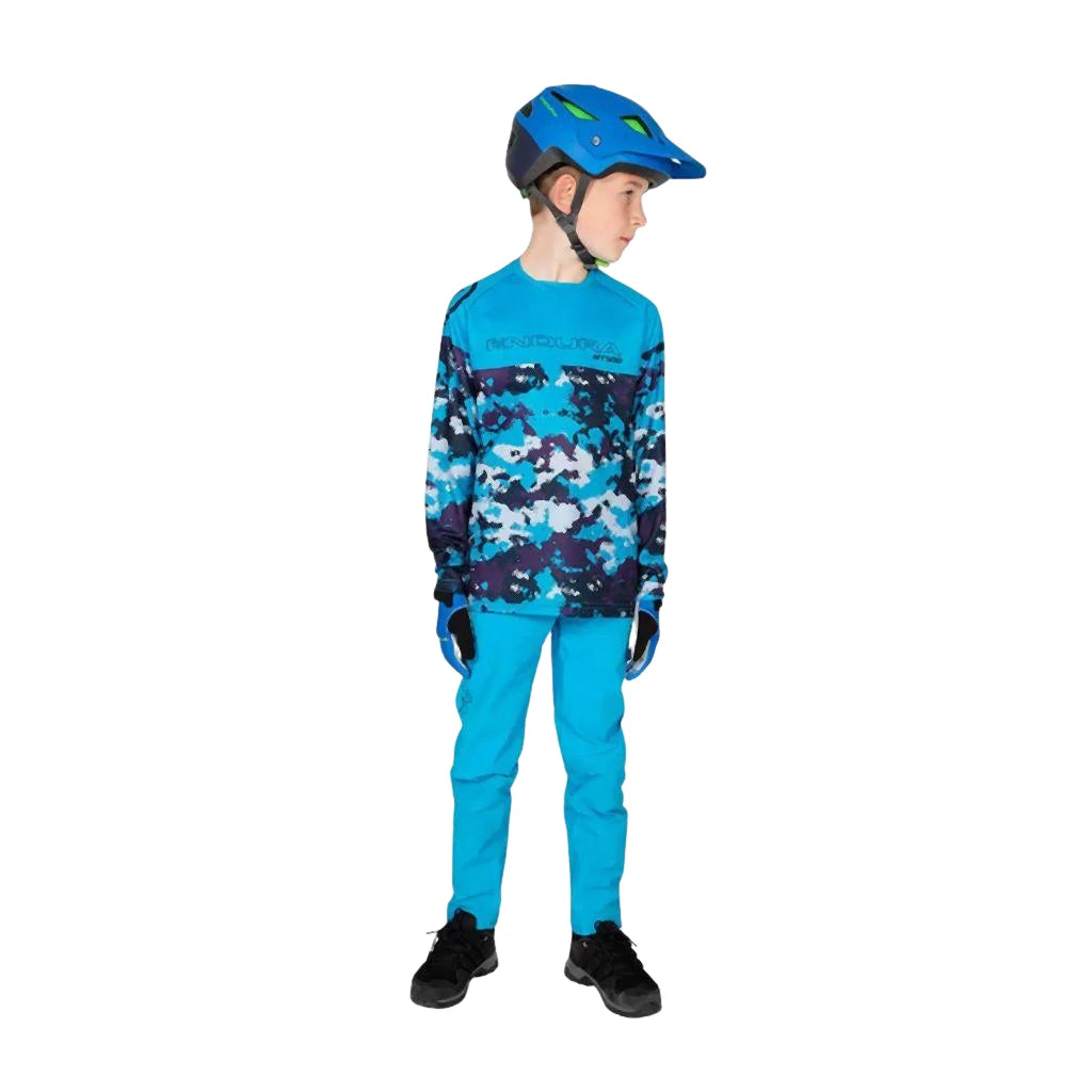 Endura Kids MT500JR Langarmtrikot - Liquid-Life #Wähle Deine Farbe_Electric Blue