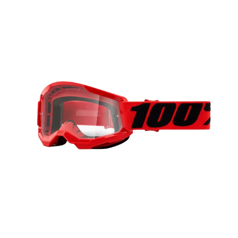 100% Strata 2 Junior Goggle - Clear Lens 2024 #Wähle Deine Farbe_red