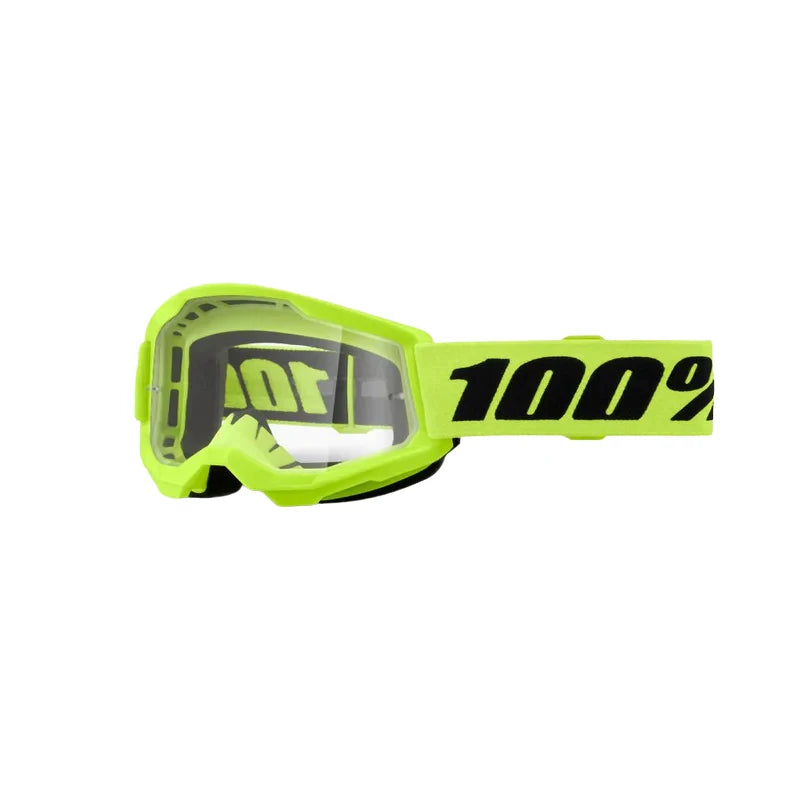 100% Strata 2 Junior Goggle - Clear Lens 2024 #Wähle Deine Farbe_neon yellow