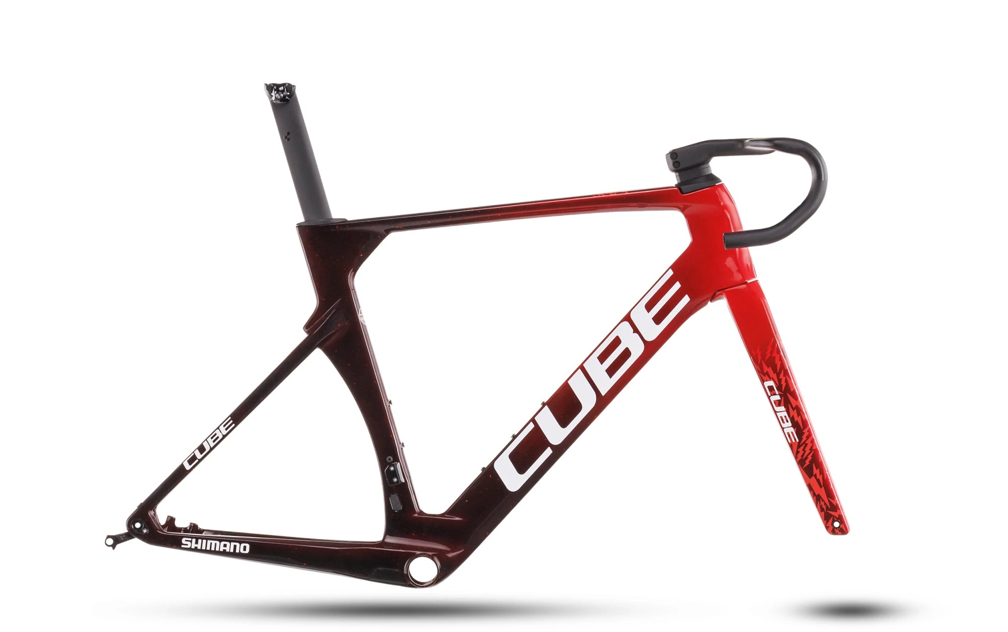 Cube Litening AERO C:68X team replica Rahmen 2025 - Liquid Life #Wähle Deine Farbe_schwarz/rot