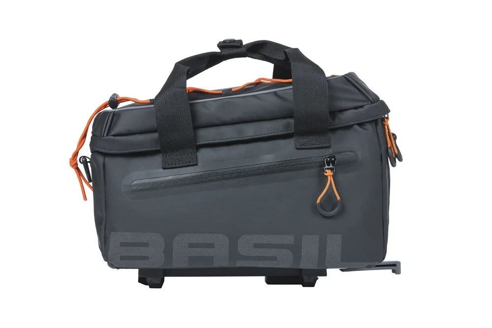 BASIL Gepäckträgertasche Miles Tarpaulin MIK 2.0 - Liquid-Life #Wähle Deine Farbe_black orange