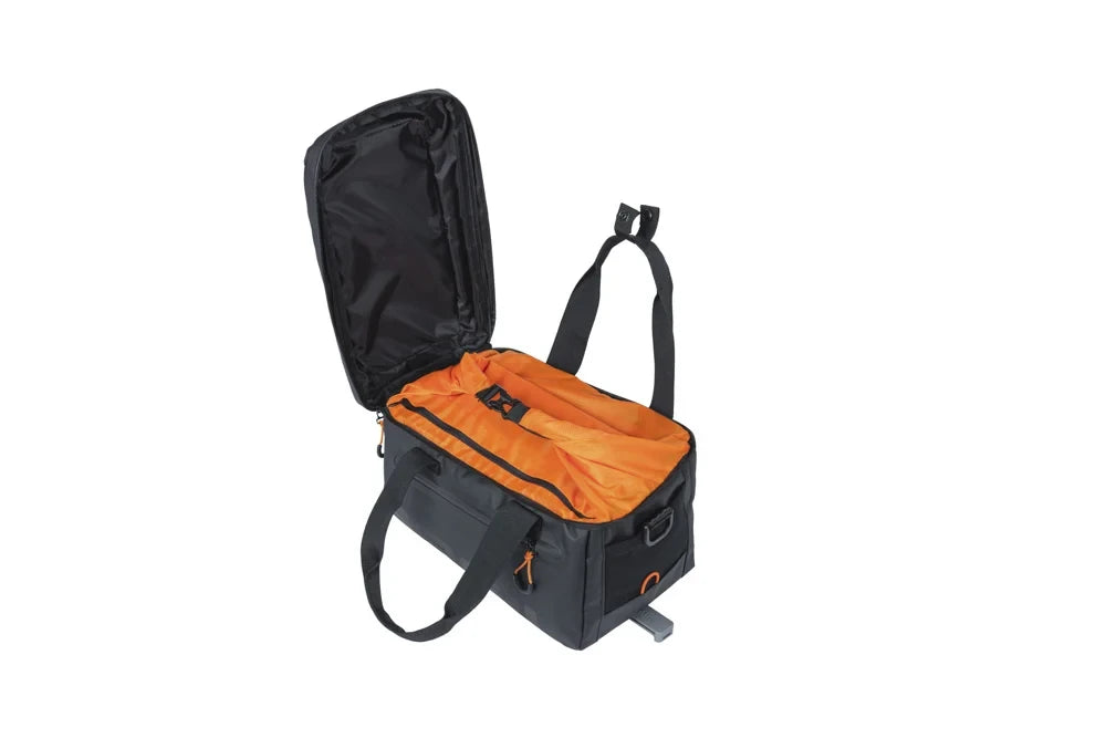 BASIL Gepäckträgertasche Miles Tarpaulin MIK 2.0 - Liquid-Life #Wähle Deine Farbe_black orange