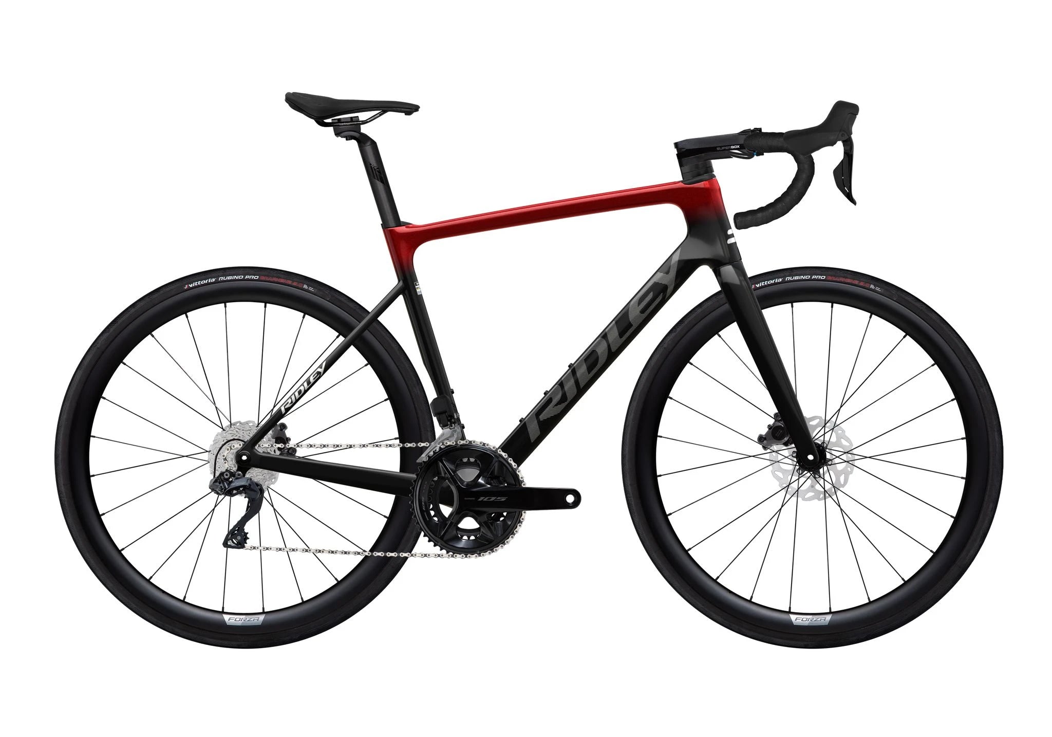 Ridley Falcn 105 DI2 Schwarz Rot 2025