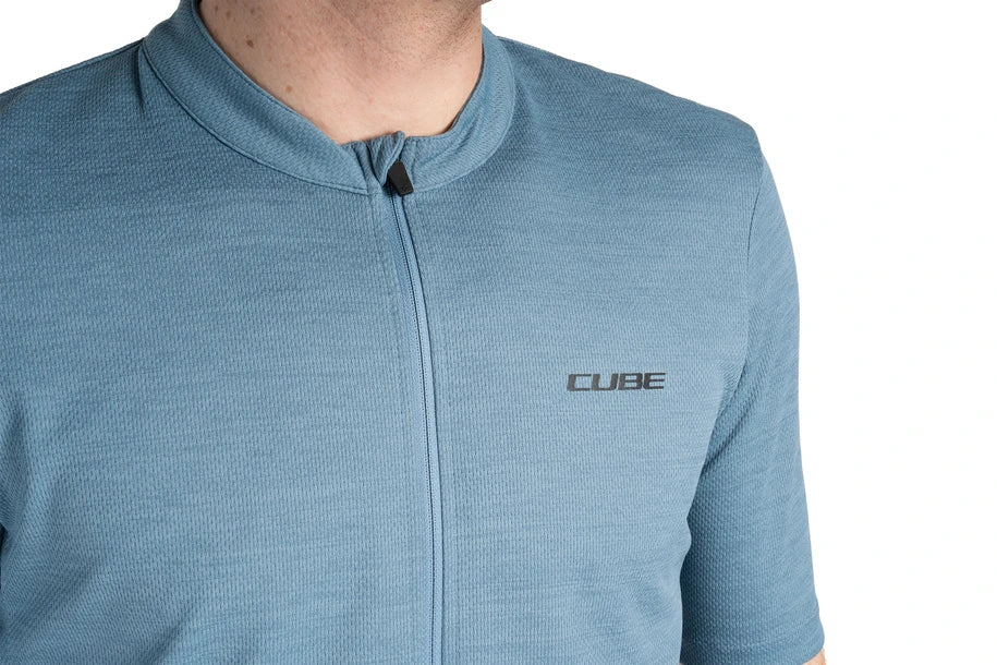 Cube GRAVEL Trikot Full Zip CARGO kurzarm - Liquid-Life #Wähle Deine Farbe_blue