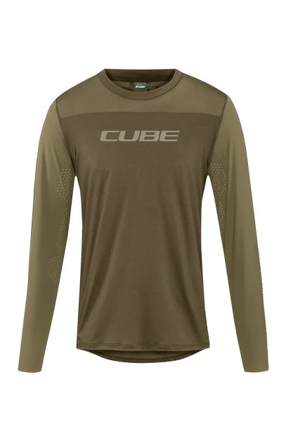 Cube MTB Rundhalstrikot PRO TM langarm - Liquid-Life #Wähle Deine Farbe_reed green