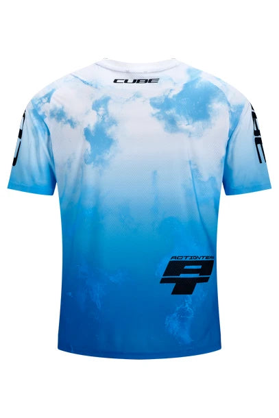 Cube MTB Trikot X Actionteam kurzarm - Liquid-Life #Wähle Deine Farbe_topas blue