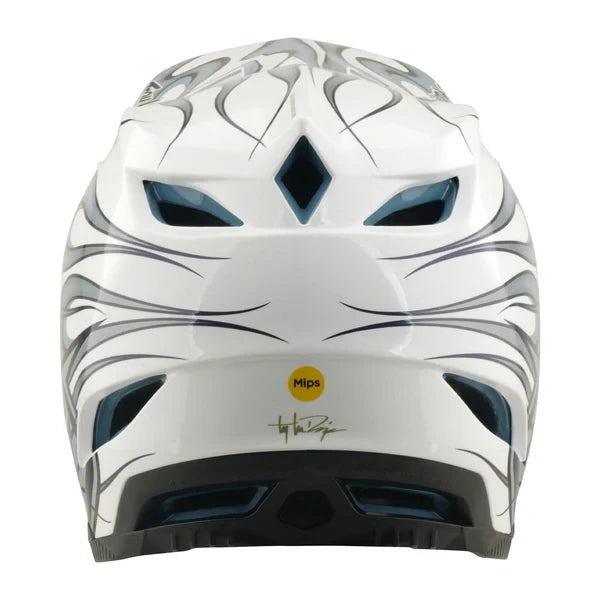 Troy Lee Designs D4 Composite Mips Helm Torched - Liquid-Life #Wähle Deine Farbe_white/silver