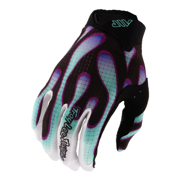 Troy Lee Designs Air Handschuh Overspray Kids - Liquid-Life #Wähle Deine Farbe_black/real teal