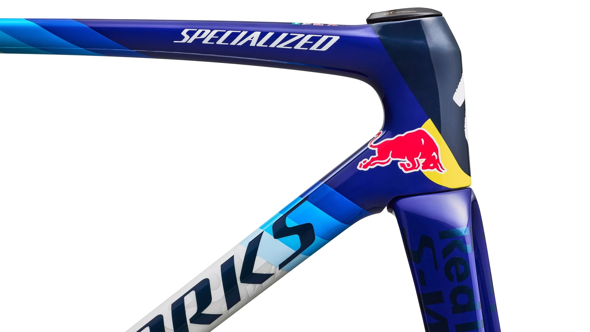 Specialized Tarmac SL9 S-Works Rahmen Team Replica RB Gloss Metallic White Silver / Deep Blue 2027
