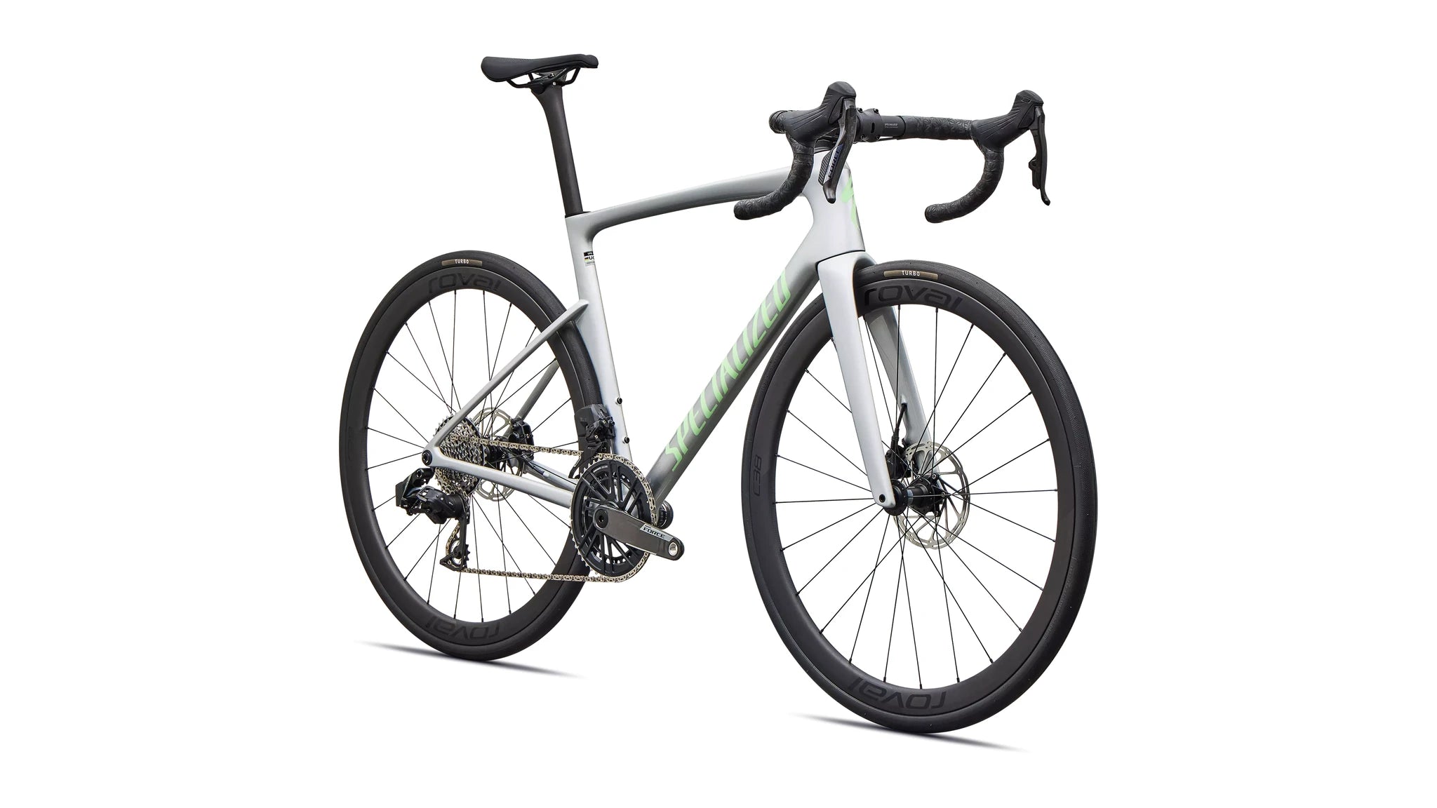 Specialized Tarmac SL9 Expert AXS Gloss Silver Dust / Powder Lime 2027