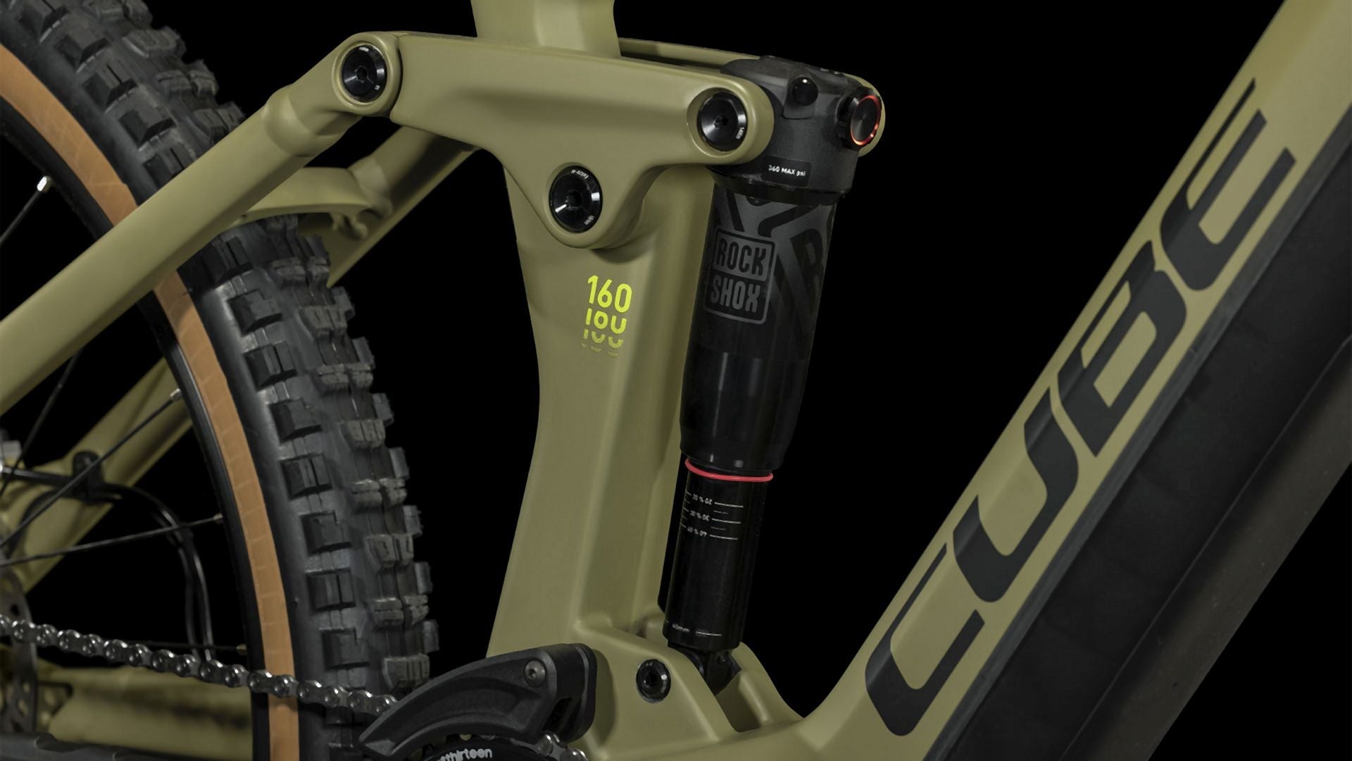 Cube Stereo Hybrid 160 HPC Race 625 olive´n´green