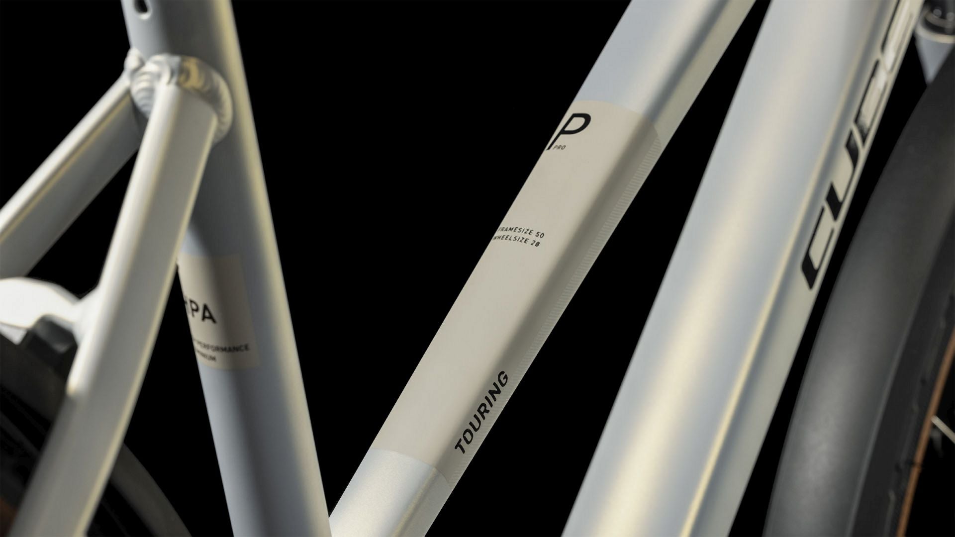 Cube Touring Pro pearlysilver´n´black Trapez