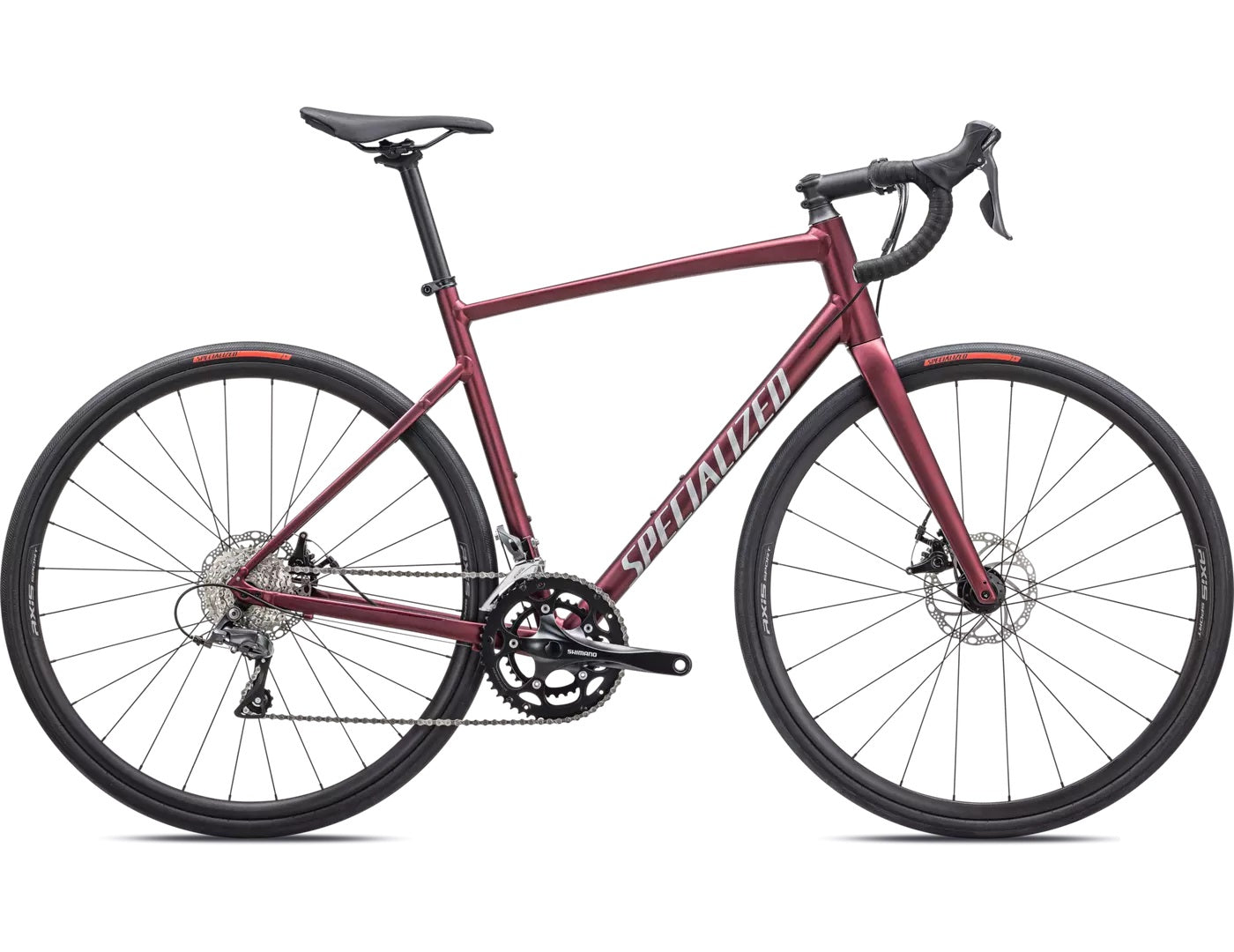 Specialized ALLEZ E5 DISC maroon/silver dust/flo red 2024