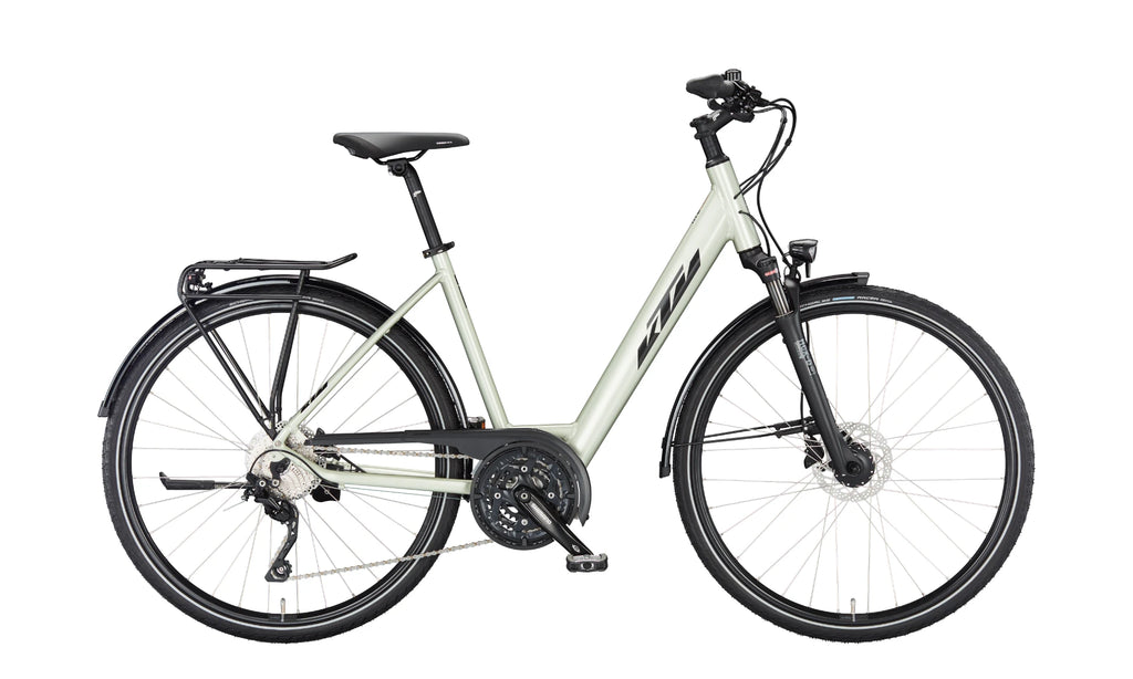 KTM LIFE CONQUEST Tiefeinsteiger Dew Silver (Black&Orange) 2023