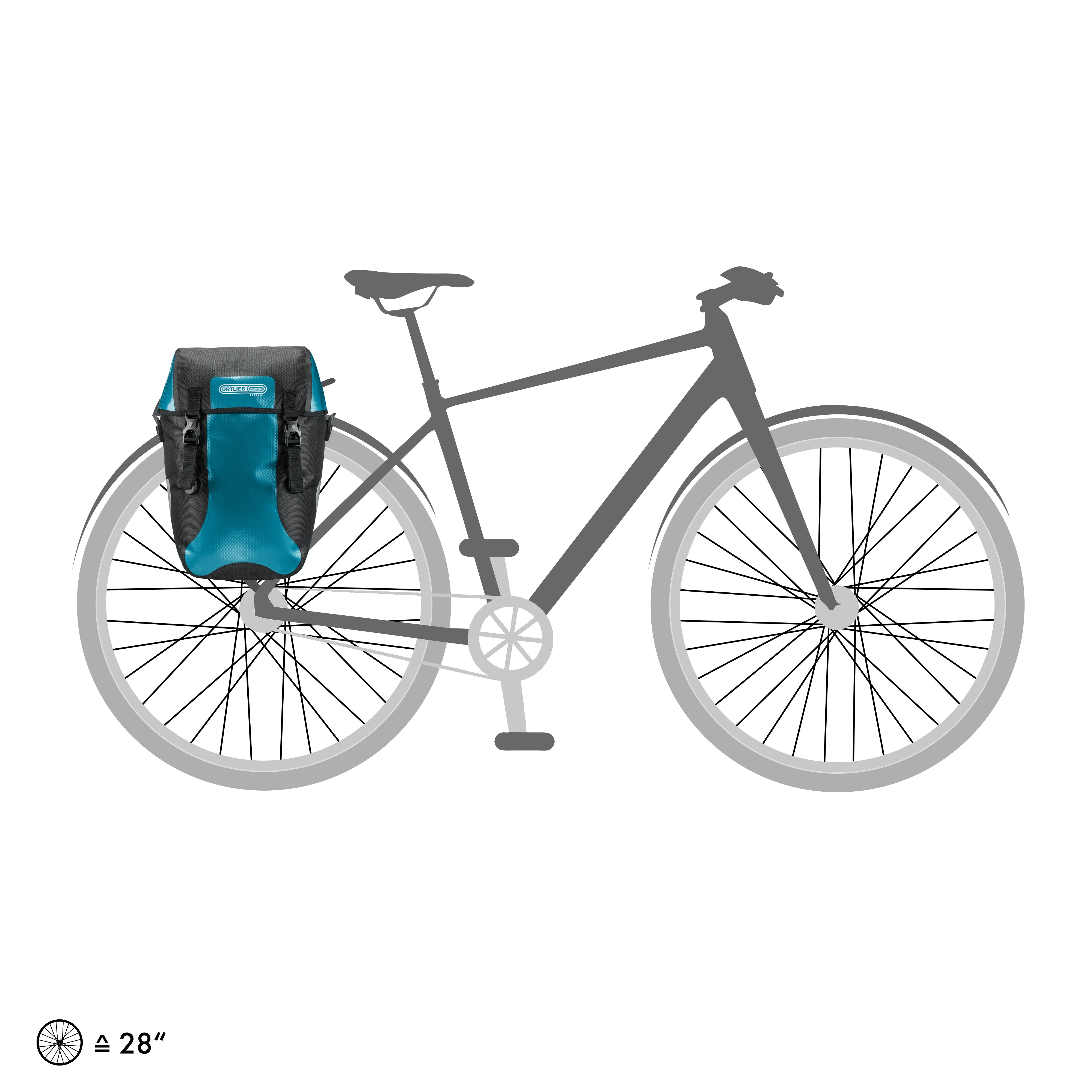 Ortlieb Bike-Packer 2024 - Liquid-Life #Wähle Deine Farbe_petrol - black