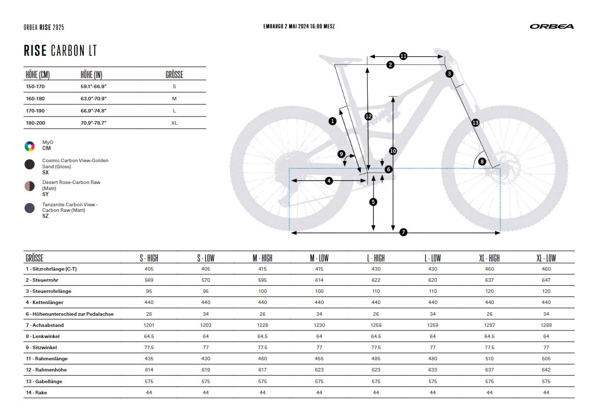 Orbea RISE LT M-TEAM 630W Tanzanite Carbon View - Carbon Raw 2025