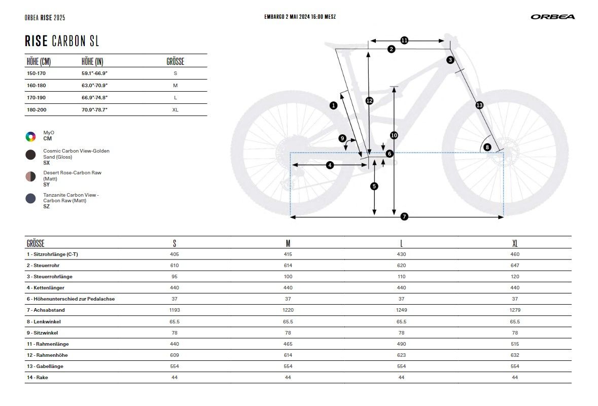 Orbea RISE SL M10 630W Desert Rose - Carbon Raw 2025