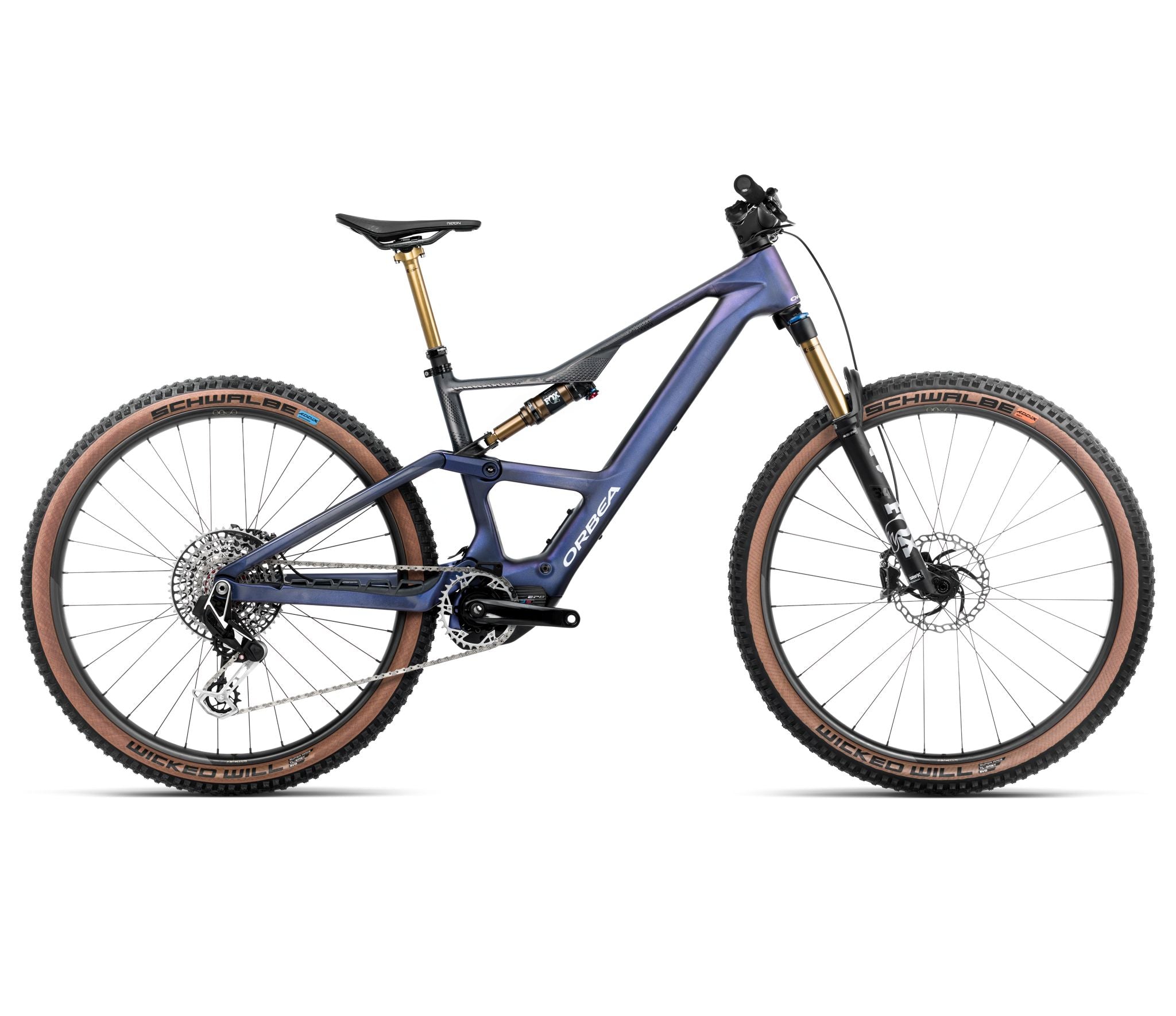 Orbea RISE SL M-LTD 630W Tanzanite Carbon View - Carbon Raw 2025