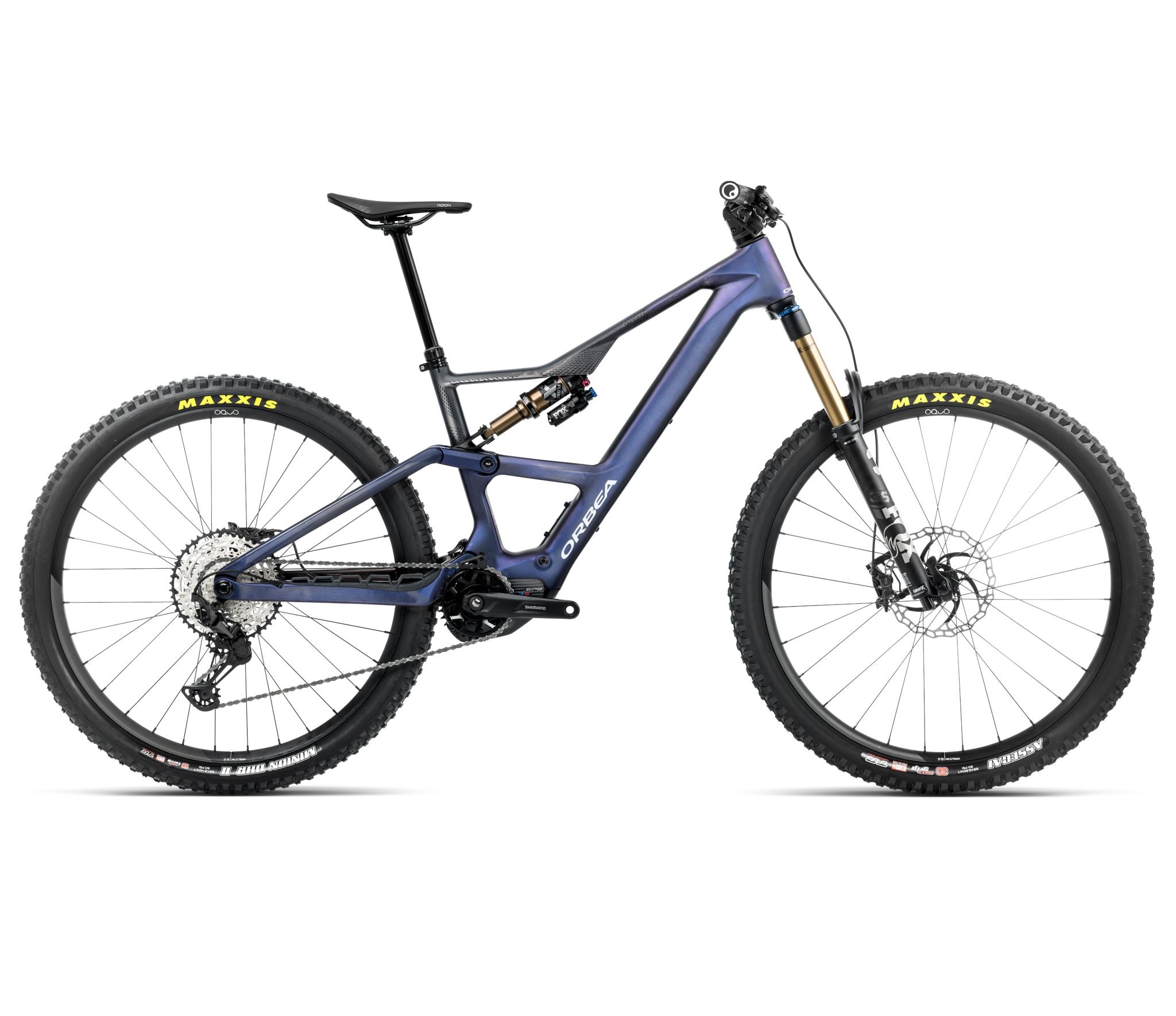 Orbea RISE LT M10 420W Tanzanite Carbon View - Carbon Raw 2025