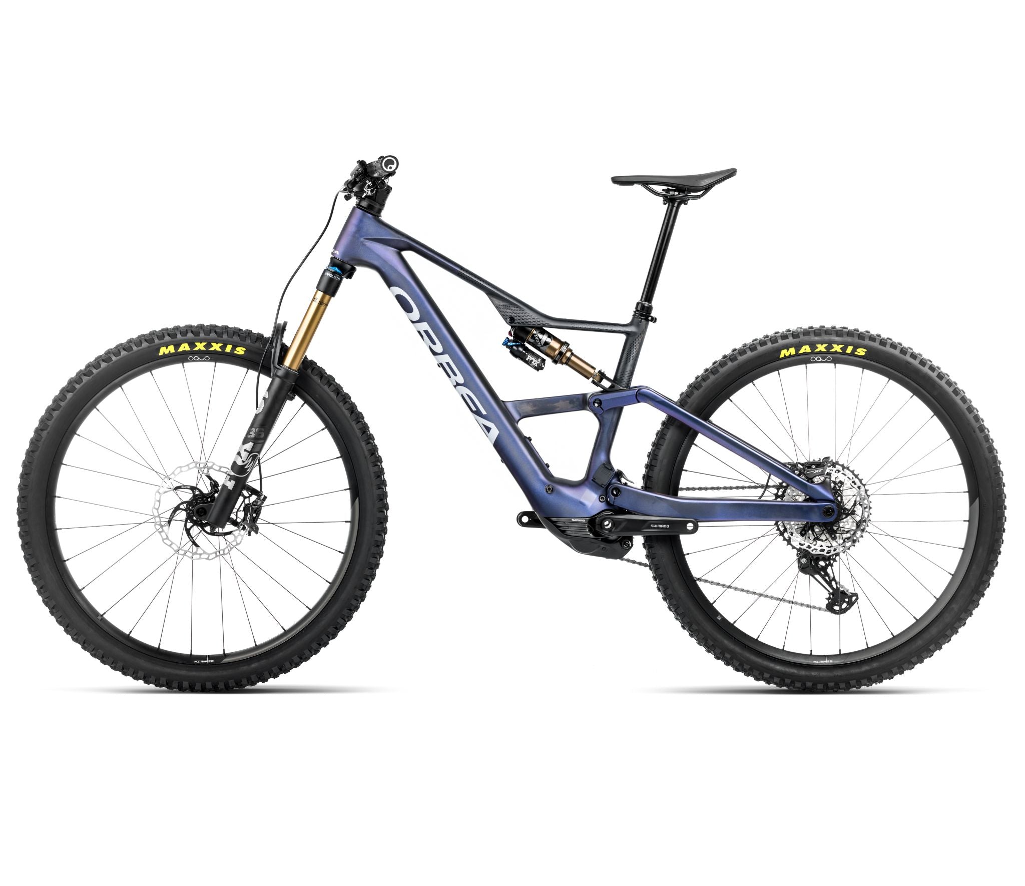 Orbea RISE LT M10 630W Tanzanite Carbon View - Carbon Raw 2025