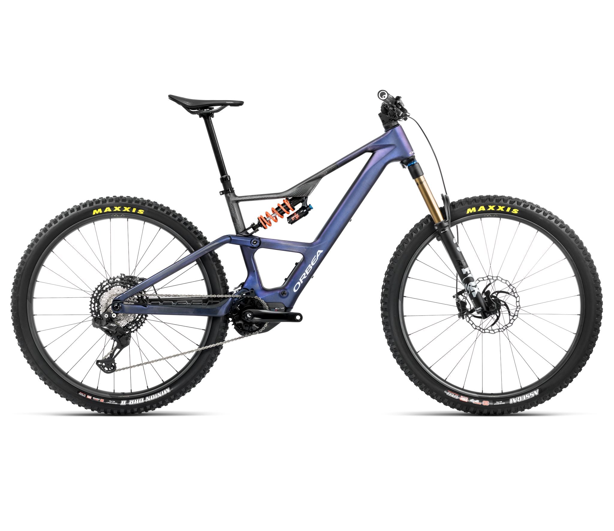 Orbea RISE LT M-TEAM 630W Tanzanite Carbon View - Carbon Raw 2025