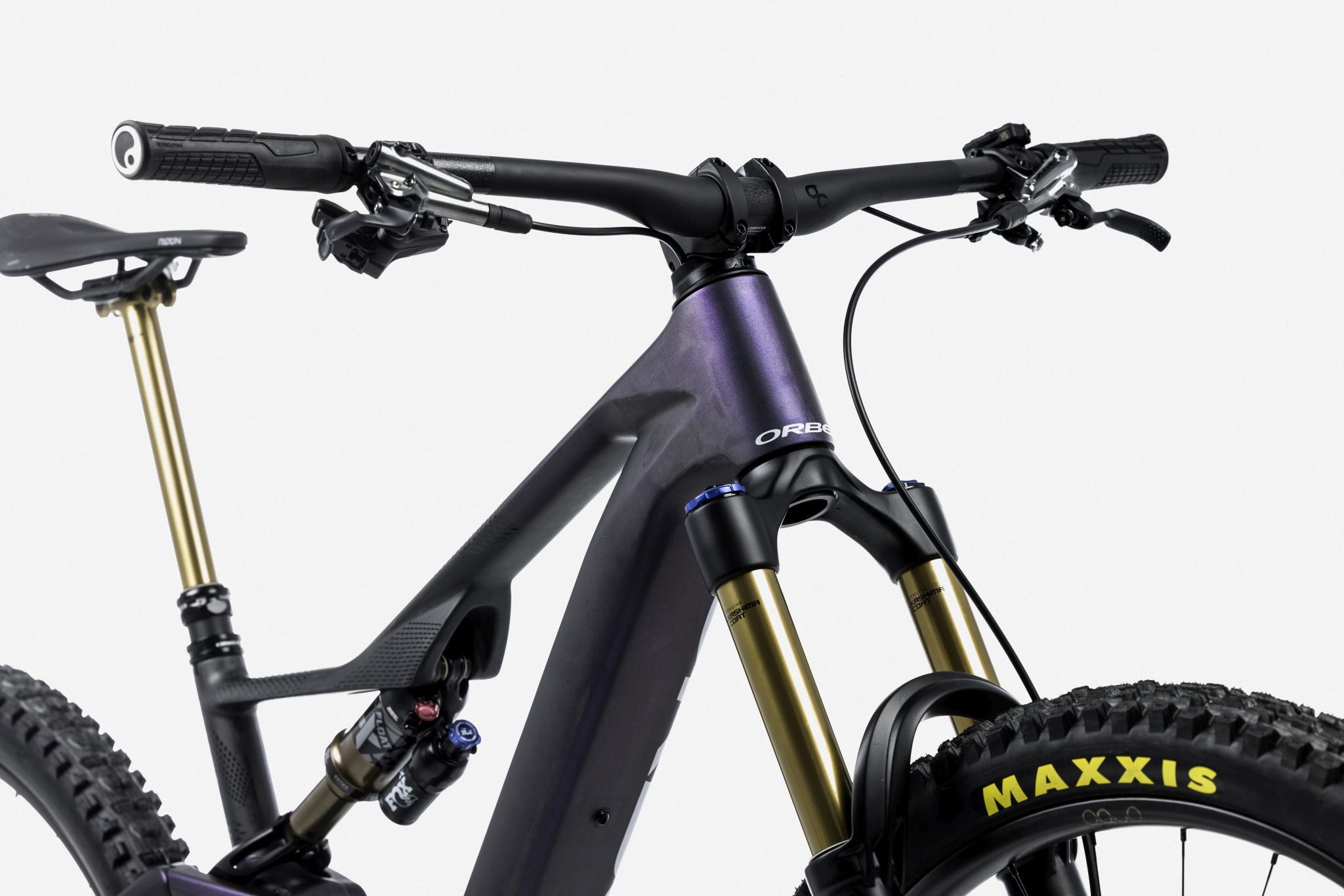 Orbea RISE LT M-TEAM 420W Tanzanite Carbon View - Carbon Raw 2025