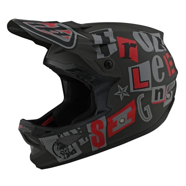 Troy Lee Designs D3 Fiberlite Helmet Anarchy - Liquid-Life #Wähle Deine Farbe_Olive