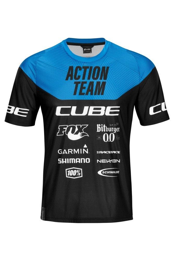 Cube EDGE Rundhalstrikot kurzarm - Liquid-Life #Wähle Deine Farbe_X Actionteam Black´n´blue