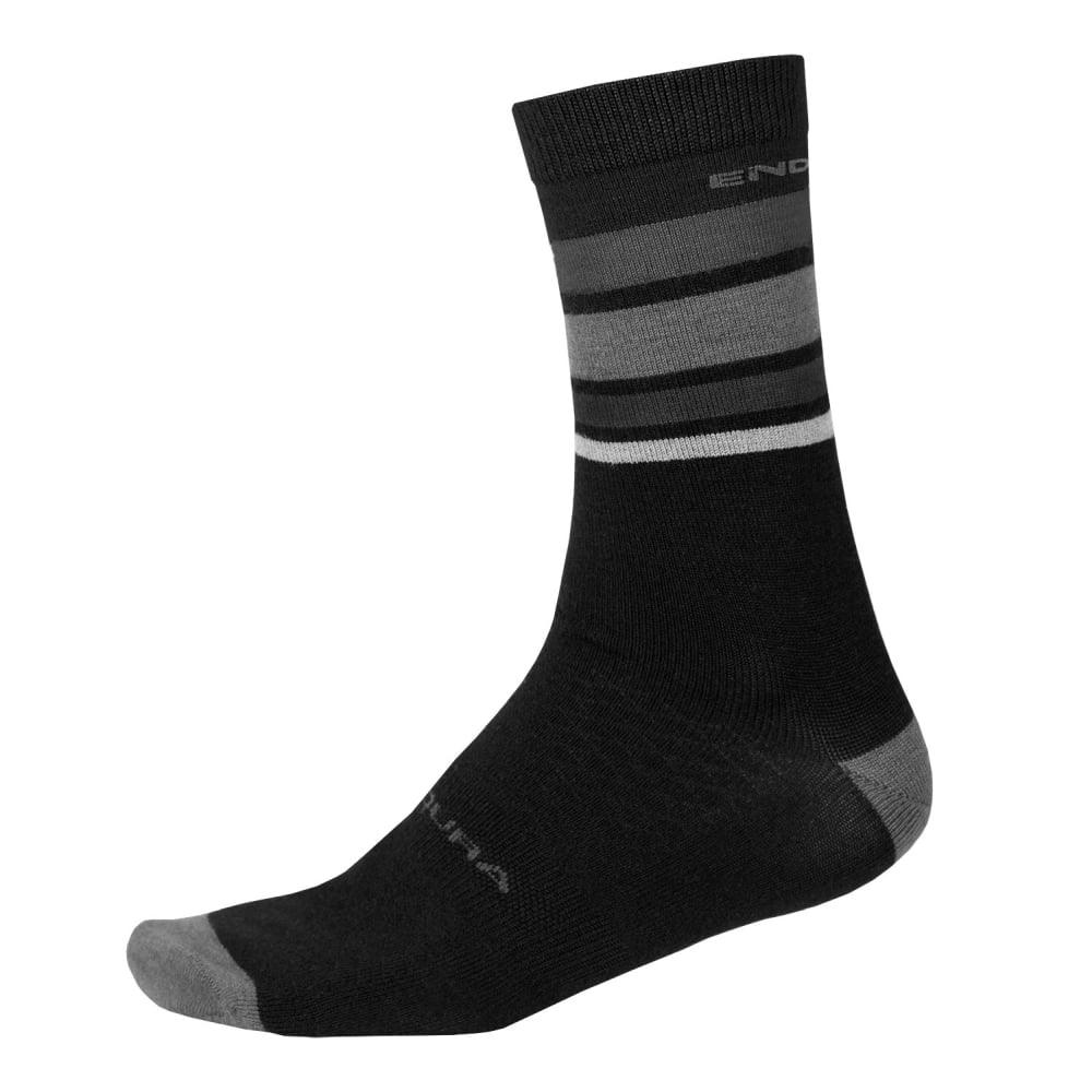 Endura BaaBaa Merino Stripe Socken - Liquid-Life #Wähle Deine Farbe_Mattschwarz