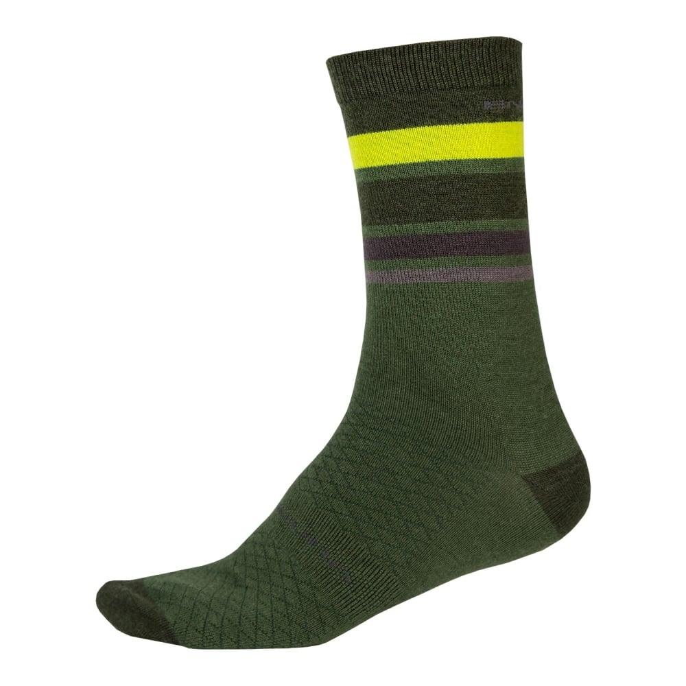 Endura BaaBaa Merino Stripe Socken - Liquid-Life #Wähle Deine Farbe_Waldgrün