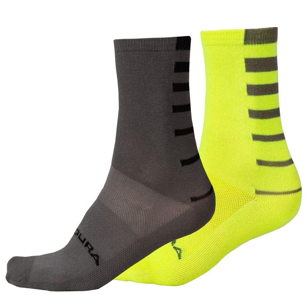 Endura Coolmax Stripe Socken (Doppelpack) - Liquid-Life #Wähle Deine Farbe_Neon-Gelb