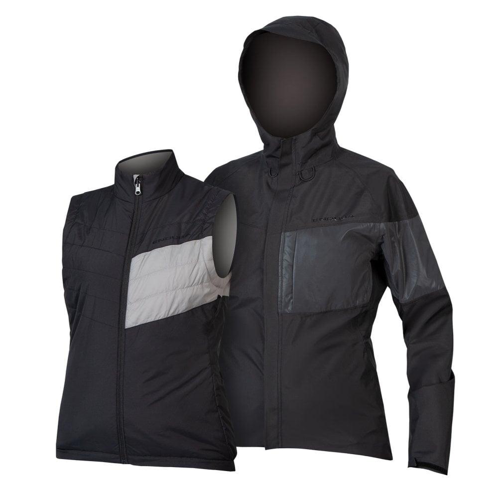 Endura Damen Urban Luminite 3 in 1 Jacke II - Liquid-Life #Wähle Deine Farbe_Schwarz