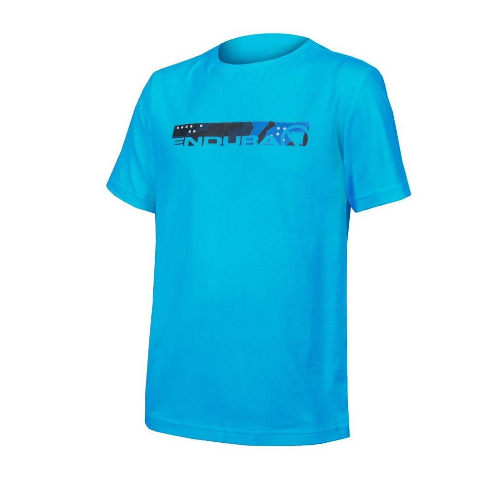 Endura Kinder One Clan Organic T-Shirt Camo - Liquid-Life #Wähle Deine Farbe_Electric Blue