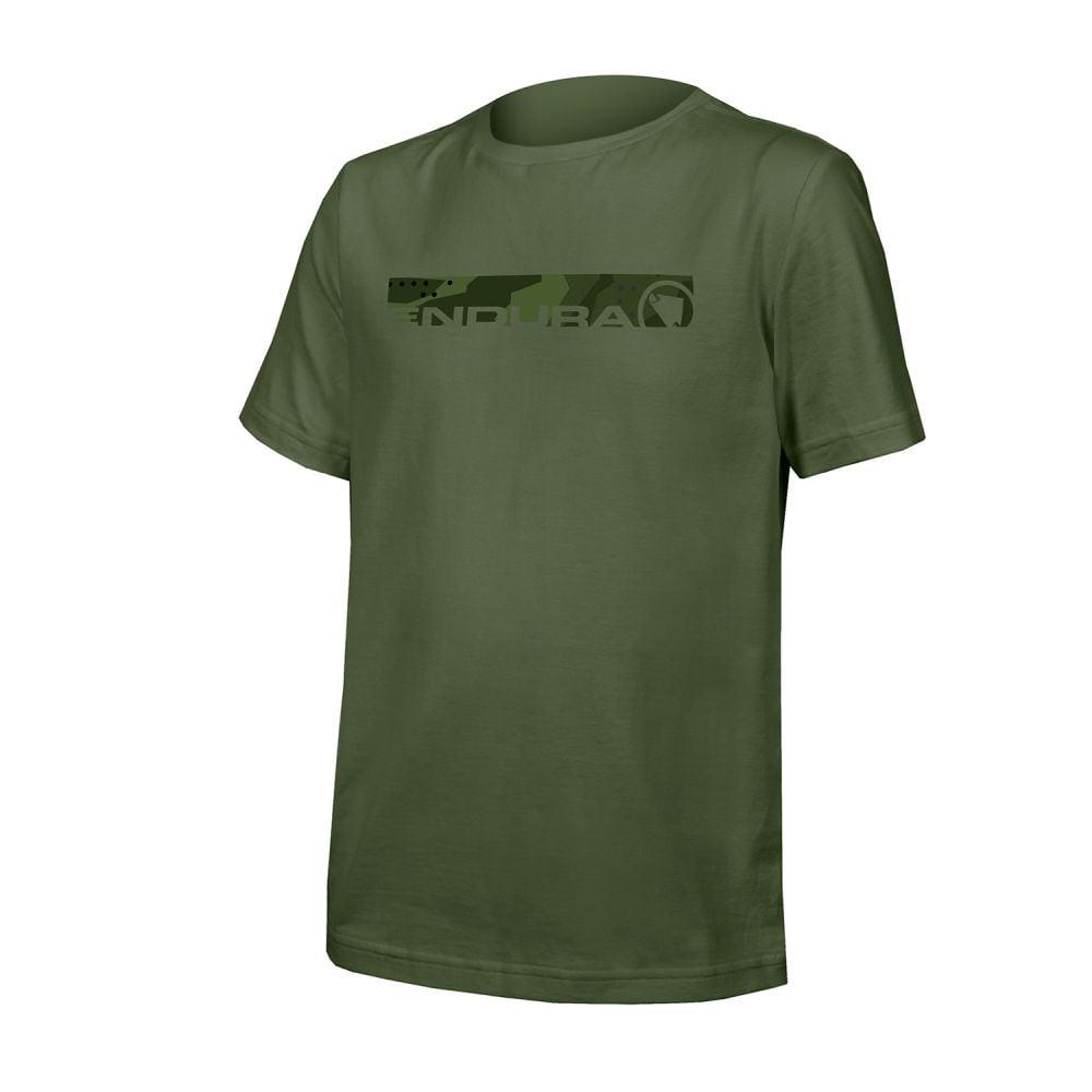 Endura Kinder One Clan Organic T-Shirt Camo - Liquid-Life #Wähle Deine Farbe_Olivgrün