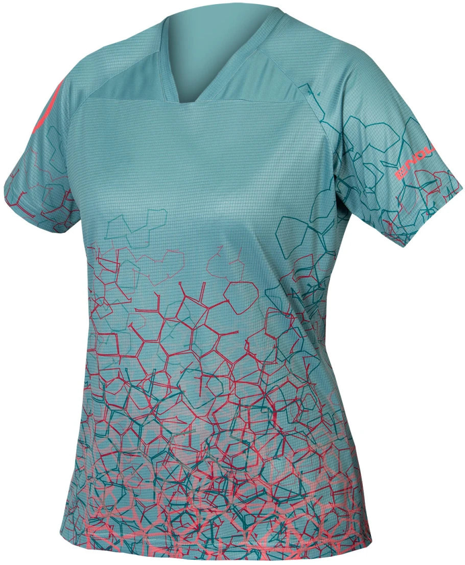 Endura SingleTrack Print T-Shirt Damen - Liquid-Life #Wähle Deine Farbe_beere