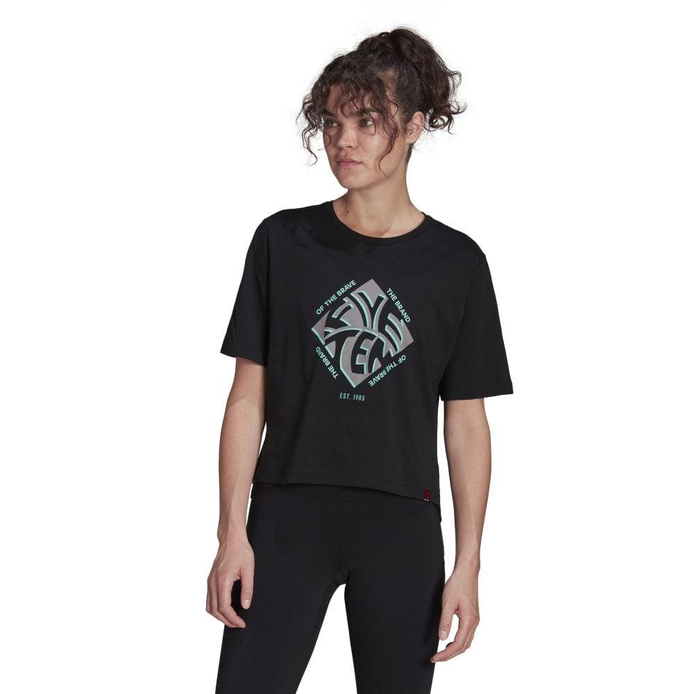 FiveTen Cropped Graphic T-Shirt - Liquid-Life #Wähle Deine Farbe_Black