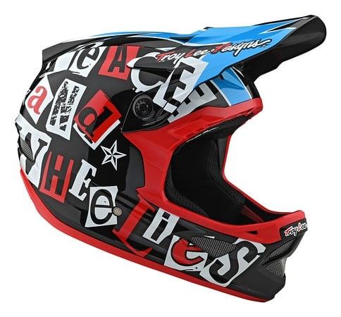 Troy Lee Designs D3 Fiberlite Helmet Anarchy - Liquid-Life #Wähle Deine Farbe_Black