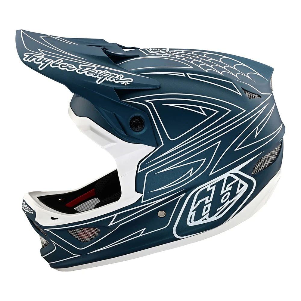 Troy Lee Designs D3 Fiberlite Helmet Spiderstripe - Liquid-Life